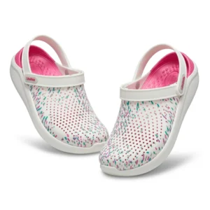 Crocs literide blanc et rose
