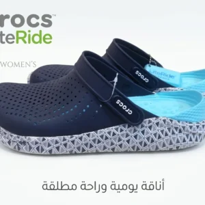 Crocs literide bleu turquoi et noir avec semelle mouchtè