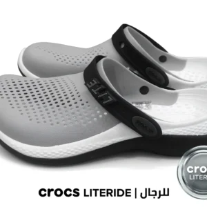 Crocs literide 360 gris et blanc avec semelle noir