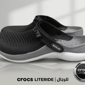 Crocs literide 360 noir et gris avec semelle blanche