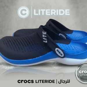 Crocs literide 360 noir et bleu avec semelle blanche
